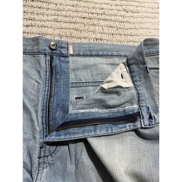 Y2K VTG Halifax Jeans Wide Leg Baggy Skater Hip Hop Mens Size 44 x 32 Light Blue - Picture 8 of 9